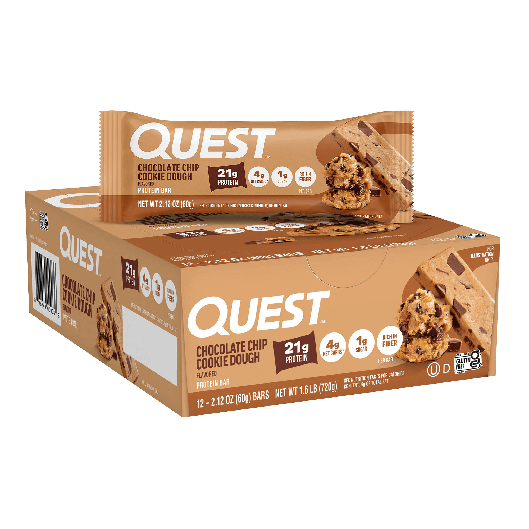 Quest Nutrition Chocolate Chip Cookie Dough Protein Bars