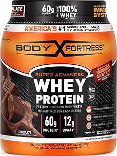 Body Fortress Super Advanced Whey Protein, Chocolate, 1.78 lbs | Flavor: Chocolate, Immune Support, Muscle and Strength Development
