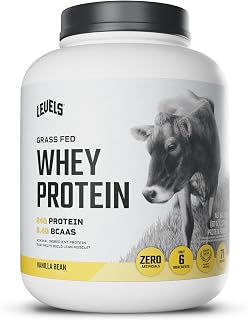 Levels Whey Protein Powder, No Artificial Ingredients, Vanilla Bean, 5LB | 24G of Protein, 5.4G BCAAs, Clean Ingredients, Hormone Free Dairy, No Fillers, No Added Sugar, No Junk