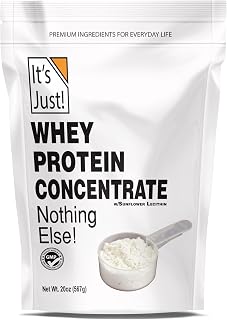 It's Just! - 100% Whey Protein Concentrate, 1.25lb, Unflavored | GLP-1 Friendly, Made in USA, No rBST/rBGH Hormones, Premium WPC-80, No Added Flavors or Artificial Sweeteners, Non-GMO