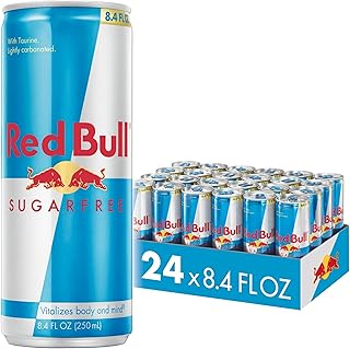 Red Bull Sugarfree Energy Drink | contains caffeine, taurine, B-vitamins, sweeteners, and water, 8.4 fl oz, pack of 24 cans
