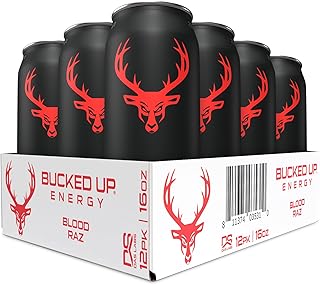 Bucked Up Energy Drink 300mg (Blood Raz) (12 CT)