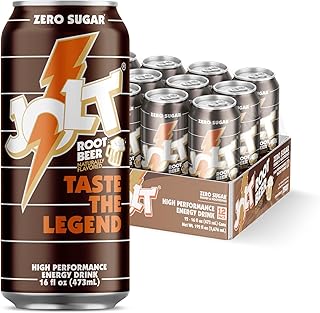 JOLT Root Beer Energy Drink - 200mg Caffeine Drink with L-Carnitine & Taurine - High Performance Energy Drinks with Nootropics - Root Beer (12 Count)