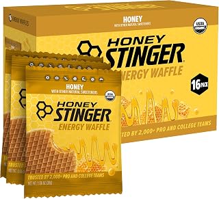 Honey Stinger Organic Honey Waffle, Energy Stroopwafel for Exercise, Endurance and Performance, Sports Nutrition for Home & Gym, Pre and Post Workout, 16.96 Ounces (Pack of 16)