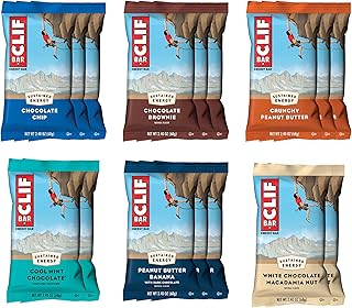 CLIF BAR Protein Energy Bars, Variety Pack, 6 Flavors, 16ct | 9-11g Protein, Made with Organic Oats, Non-GMO, Plant-Based, No High Fructose Corn Syrup