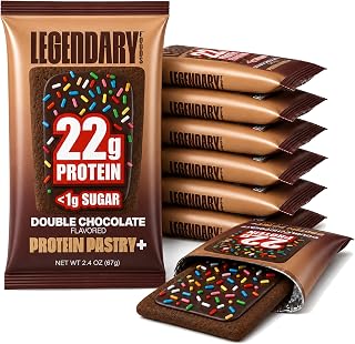 Legendary Foods High Protein Pastry, Chocolate, Low Carb/Low Sugar Snack | Protein Pastry, Keto Snack, Frosted Breakfast Tart, High Protein Keto Treats, Healthy Snacks for Adults & Kids