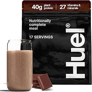 Huel Black Edition | Chocolate 40g Vegan Protein Powder | Meal Replacement | 17 Servings | 8g Fiber | 27 Vitamins and Minerals | Gluten Free | Nutritionally Complete Meal Replacement