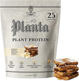 Ambrosia Plant Based Protein Powder 20g | Clean Vegan Pea Protein Powder | Gluten & Dairy Free, Keto Friendly, No Added Sugar | 25 Servings | Banana Maple