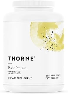 THORNE Plant Protein, 22 g Pea, Rice & Chia Protein Powder, 20 Servings | All 9 Essential Amino Acids, Supports Lean Muscle Mass & Exercise Recovery*, Vegan, Vanilla, NSF Certified for Sport