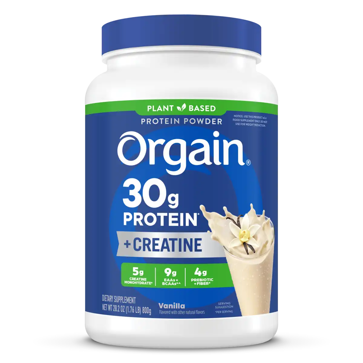 Orgain 30g Protein + Creatine Powder - Vanilla