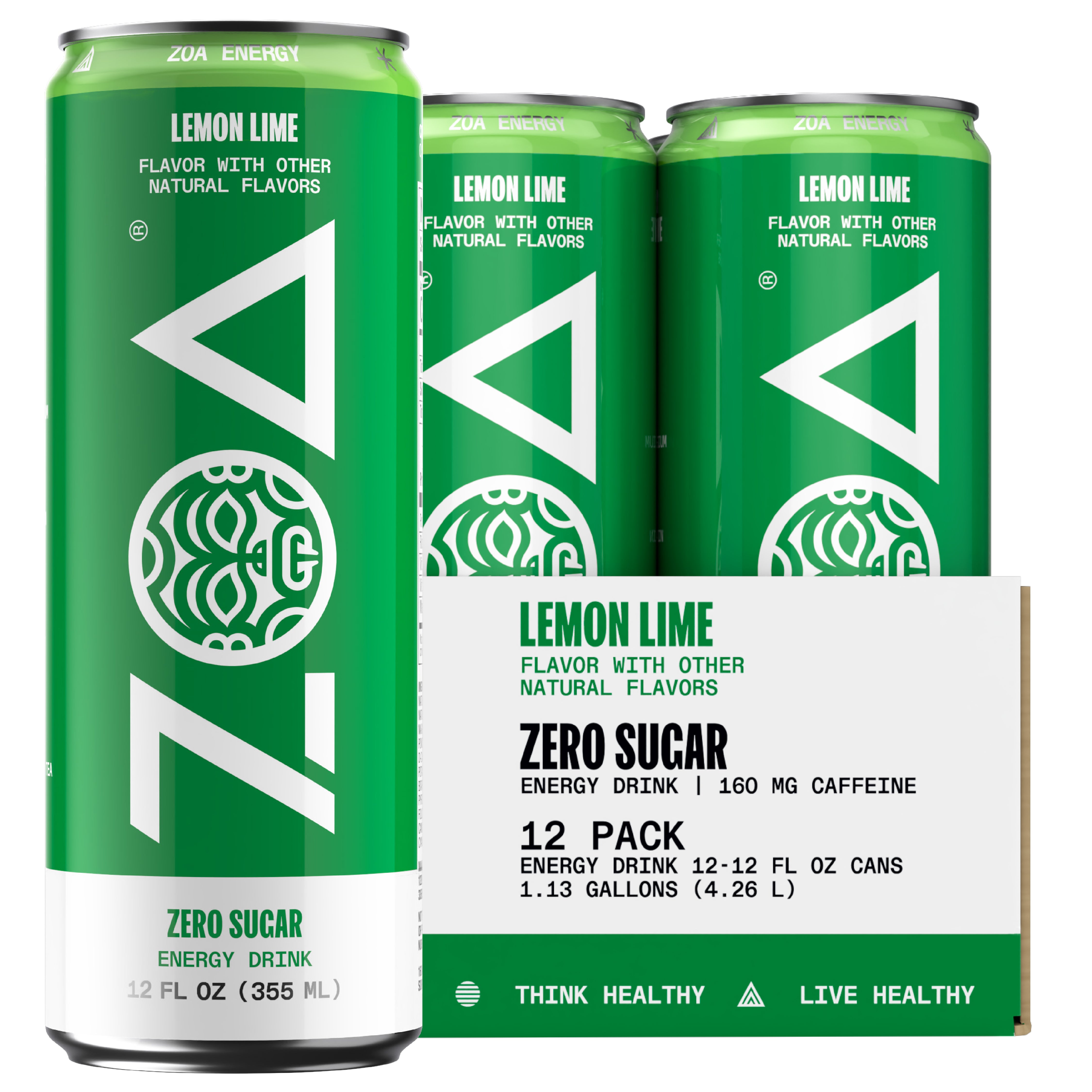 ZOA Energy Lemon Lime 12oz