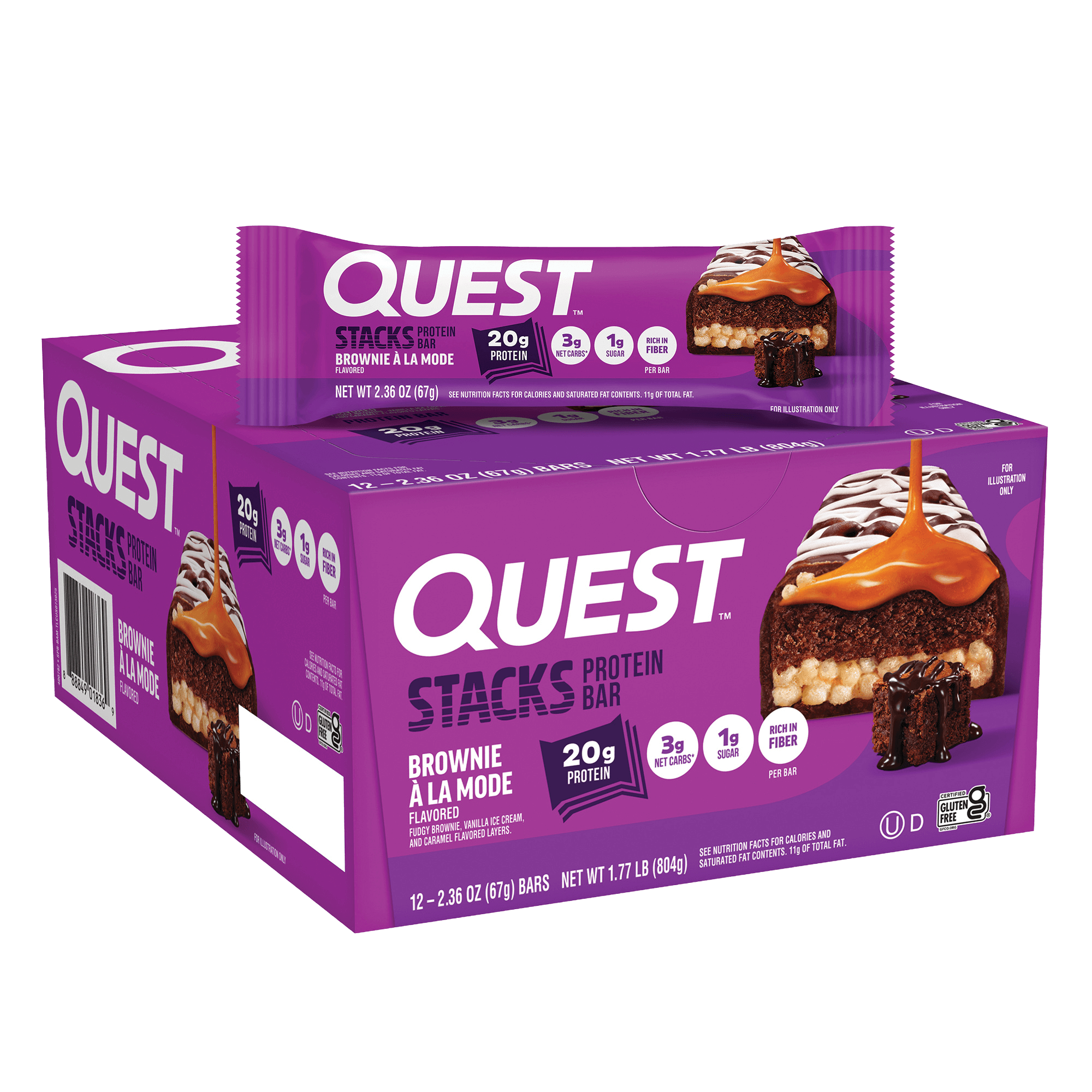 Quest Brownie a la Mode Stacks Bars