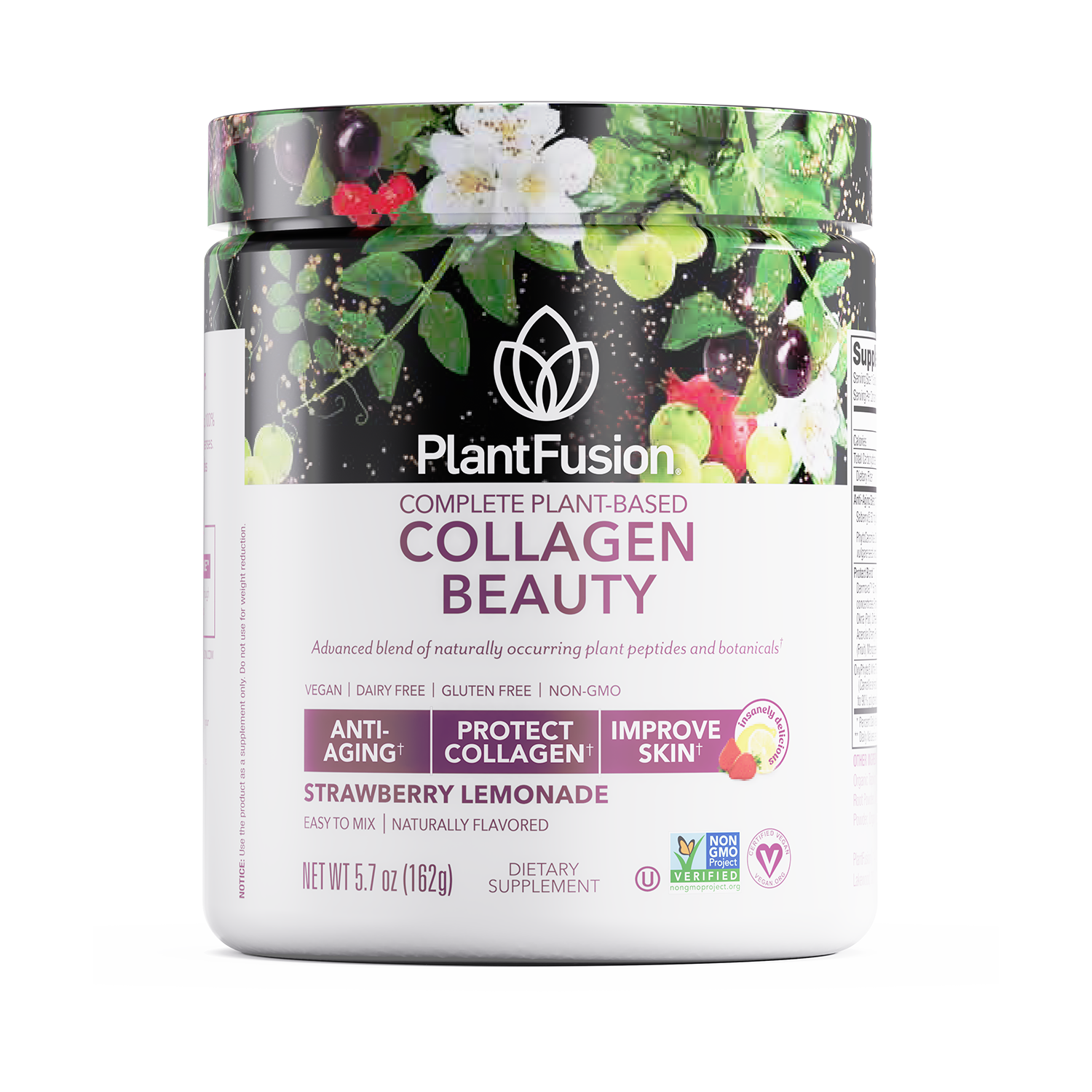 PlantFusion Collagen Beauty - Vegan Collagen Peptides for Glowing Skin