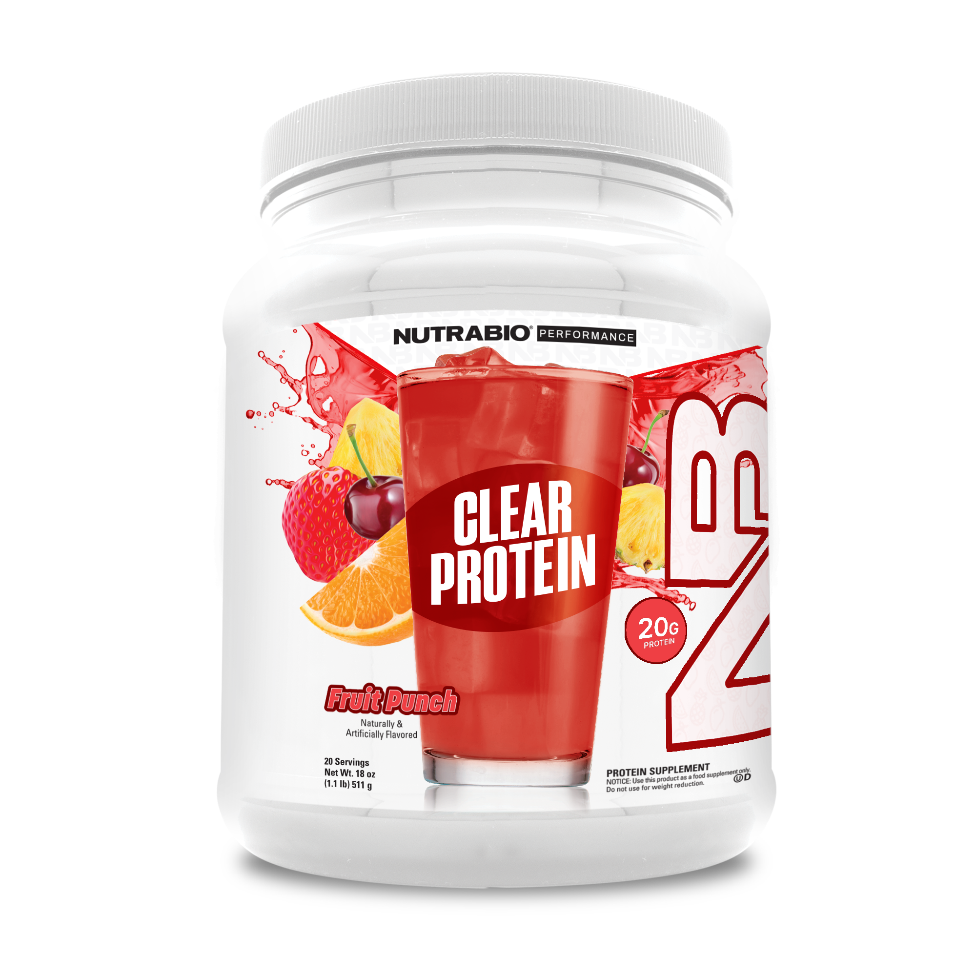 NutraBio Clear Whey Protein Isolate Powder