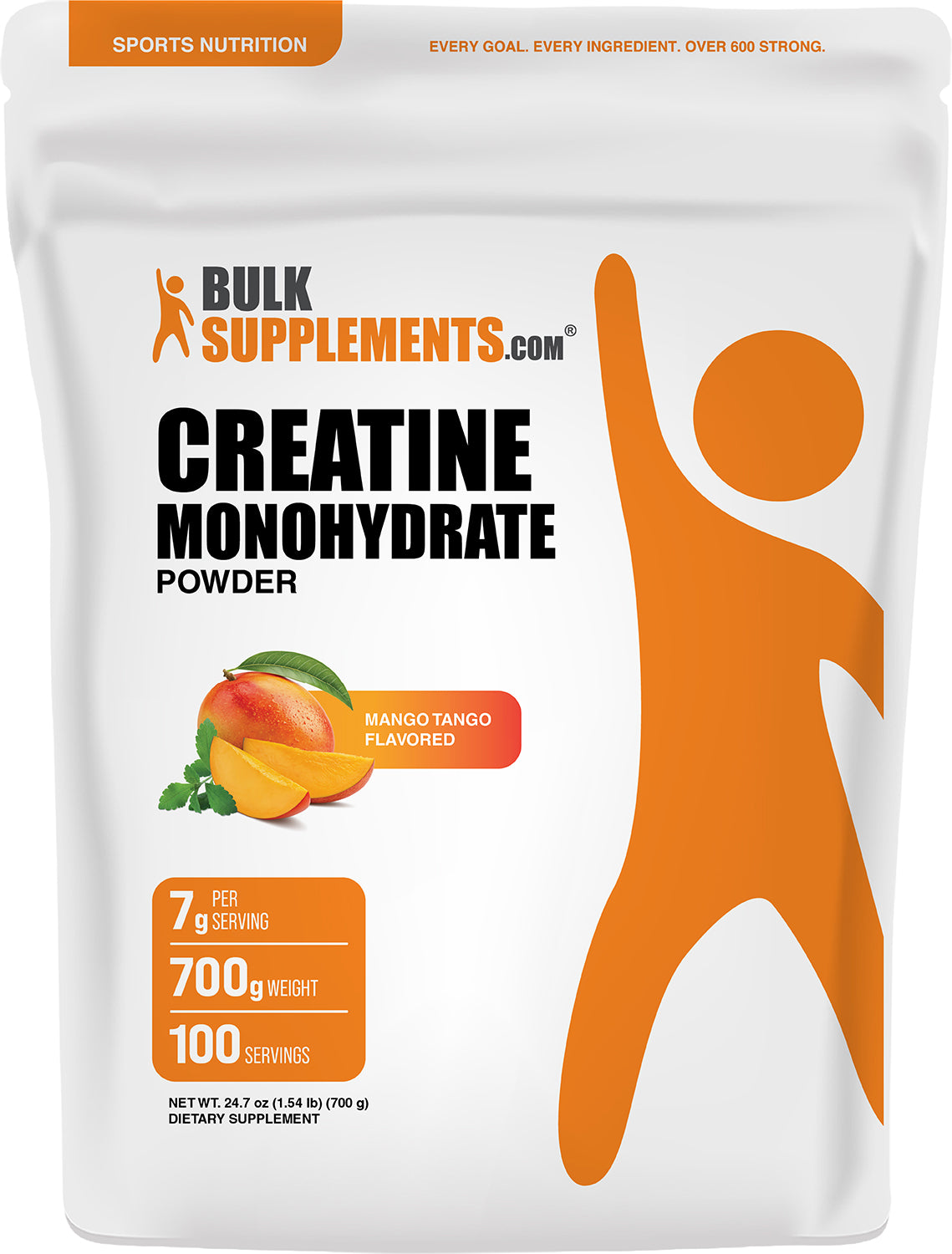 BulkSupplements.com Creatine Monohydrate Powder - Mango Tango