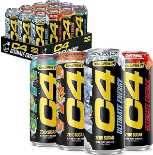C4 Ultimate Energy Drink with Zero Sugar, Variety Pack, 12pk | 300mg caffeine delivers ultimate energy, focus and performance when you need it most.