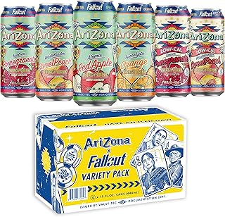 AriZona x Fallout Energy Drink - Green Tea Variety Pack, 15 fl oz (12 Pack)