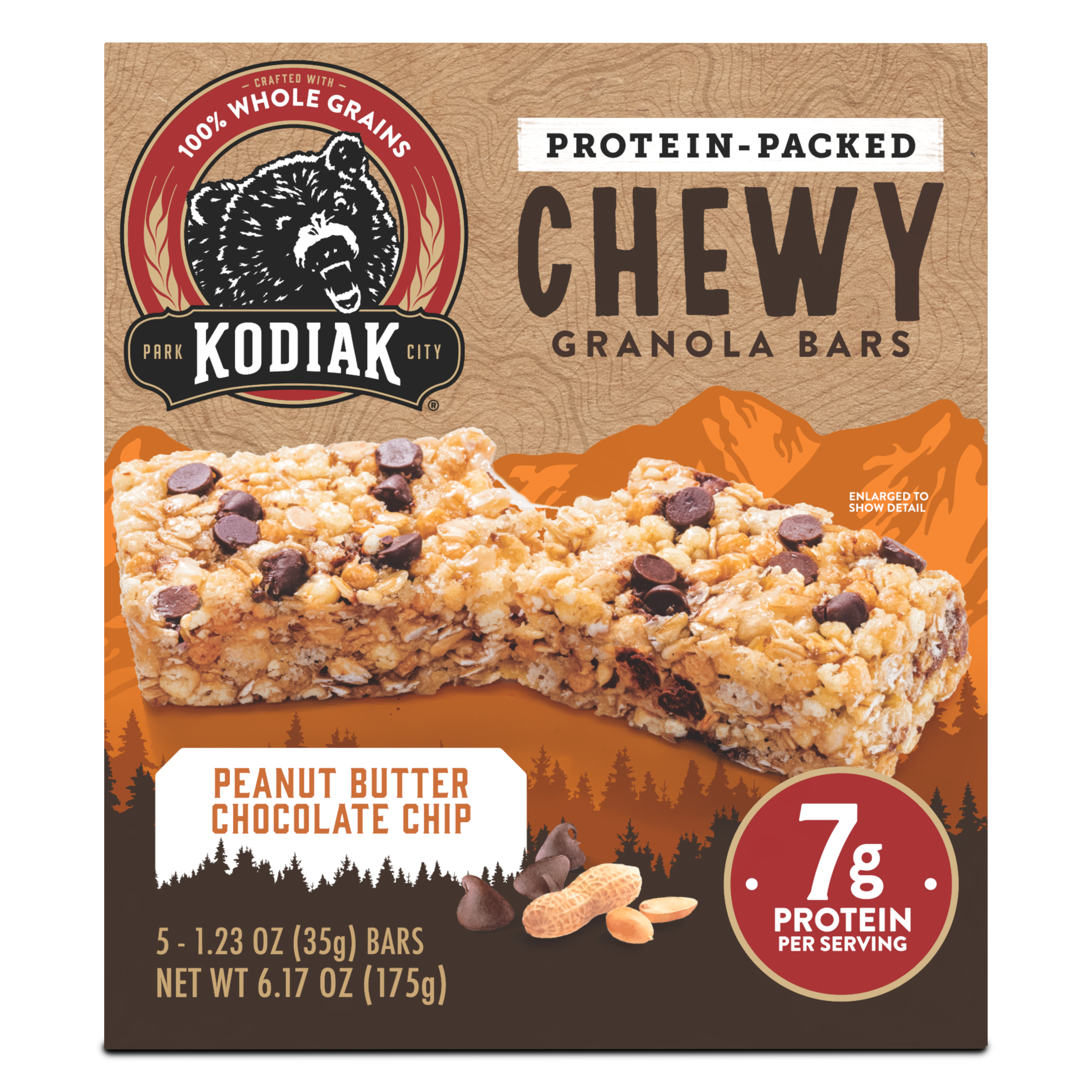 Kodiak Cakes Peanut Butter Chocolate Chip Chewy Bars