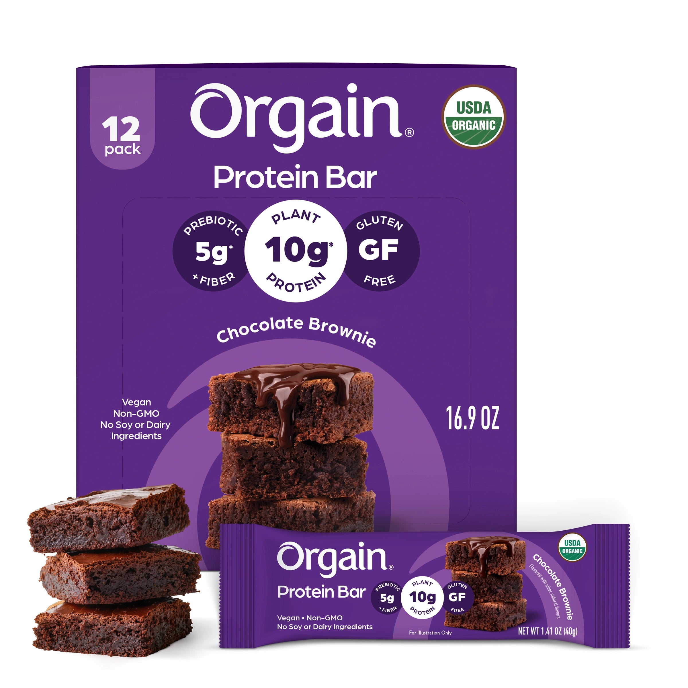 Orgain Organic Protein Bar - Chocolate Brownie