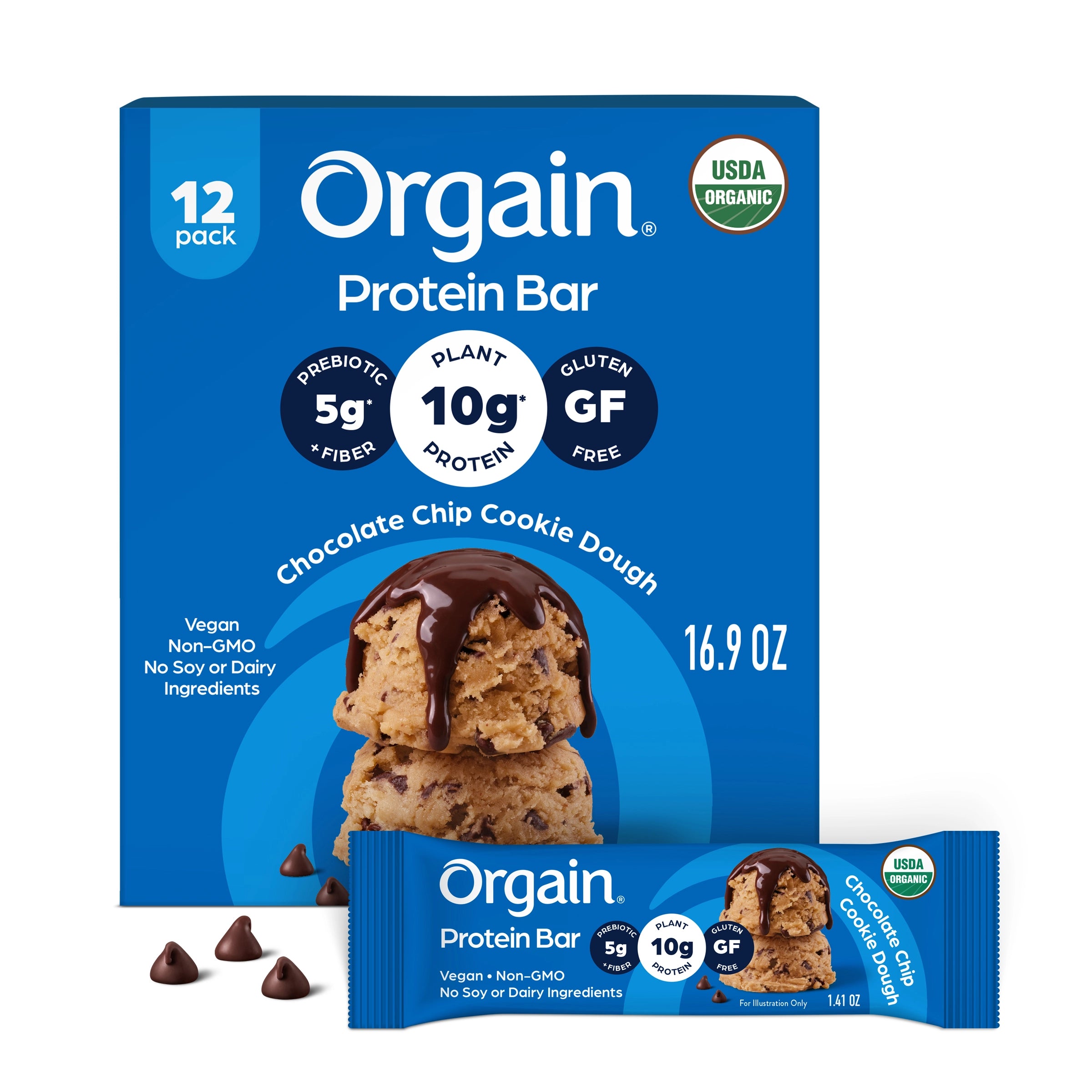 Orgain Organic Protein Bar - Chocolate Chip Cookie Dough