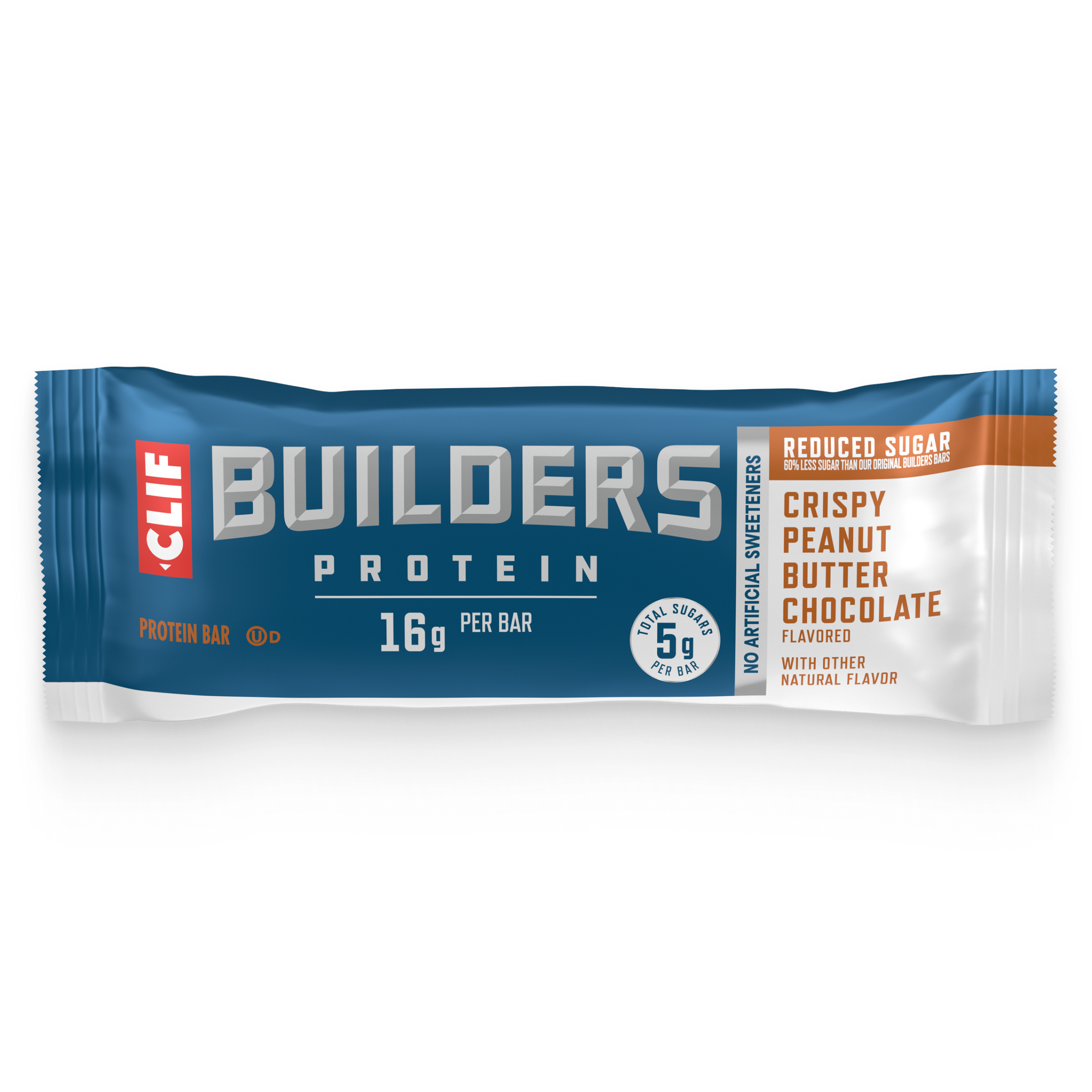 BUILDERS CLIF BUILDERS Crispy Peanut Butter Chocolate Flavored Protein Bar, Reduced Sugar