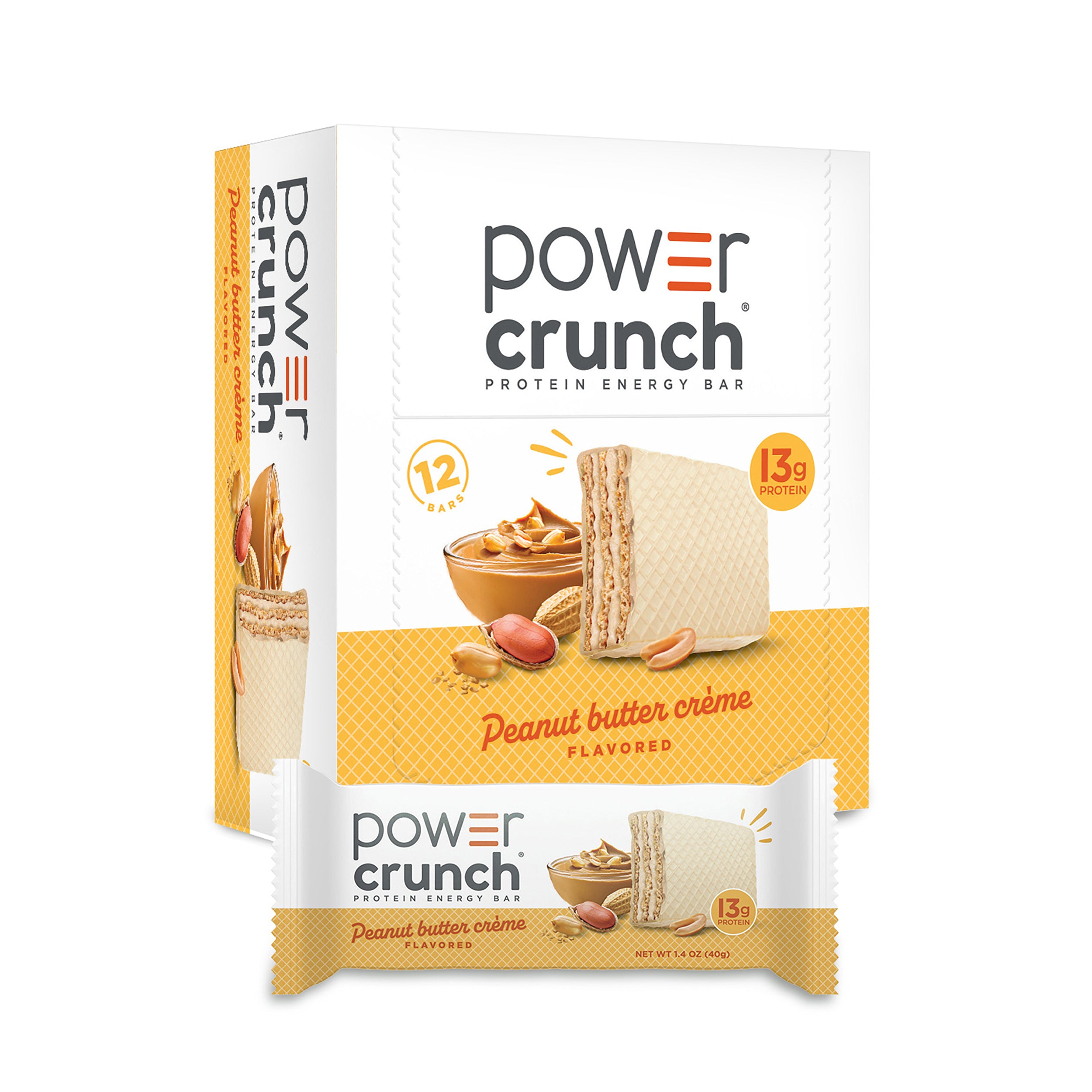 Power Crunch Protein Energy Bars, Peanut Butter crème 1.4oz, 12 Count