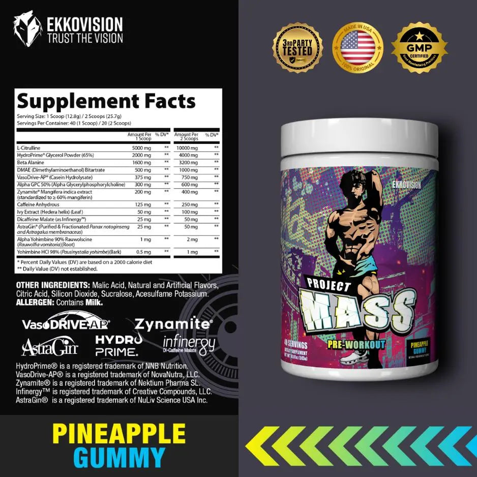 ekkovision Ekko Project Mass Preworkout - Noah Mason Signature