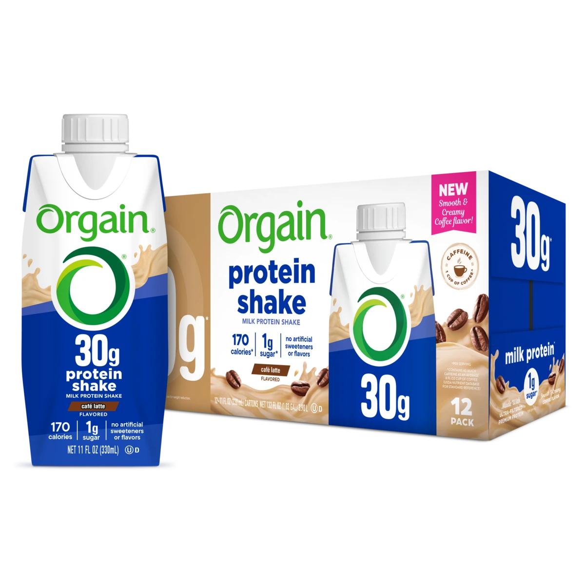 Orgain 30g Protein Shake - Café Latte