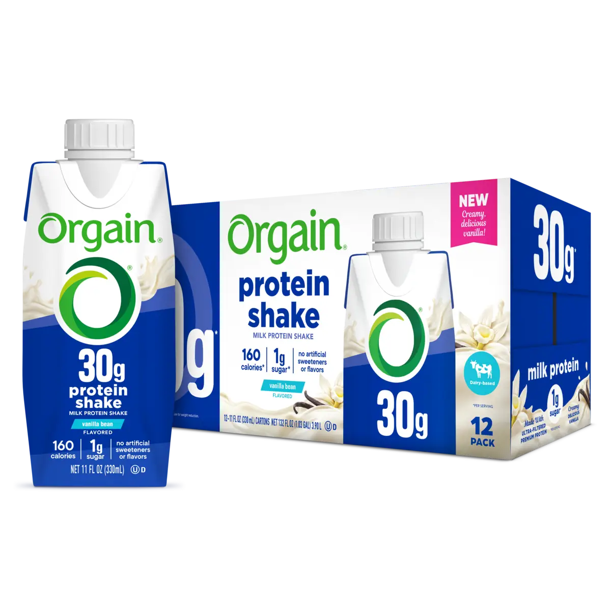 Orgain 30g Protein Shake - Vanilla Bean
