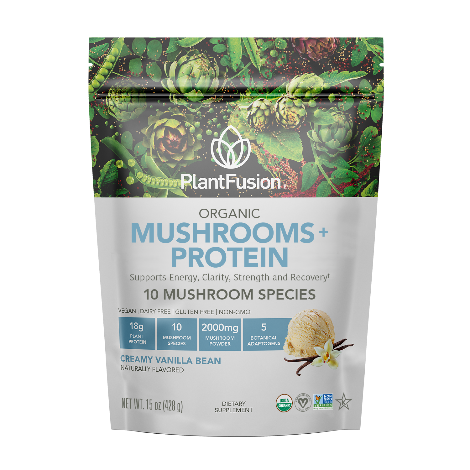 PlantFusion Mushrooms + Protein Powder
