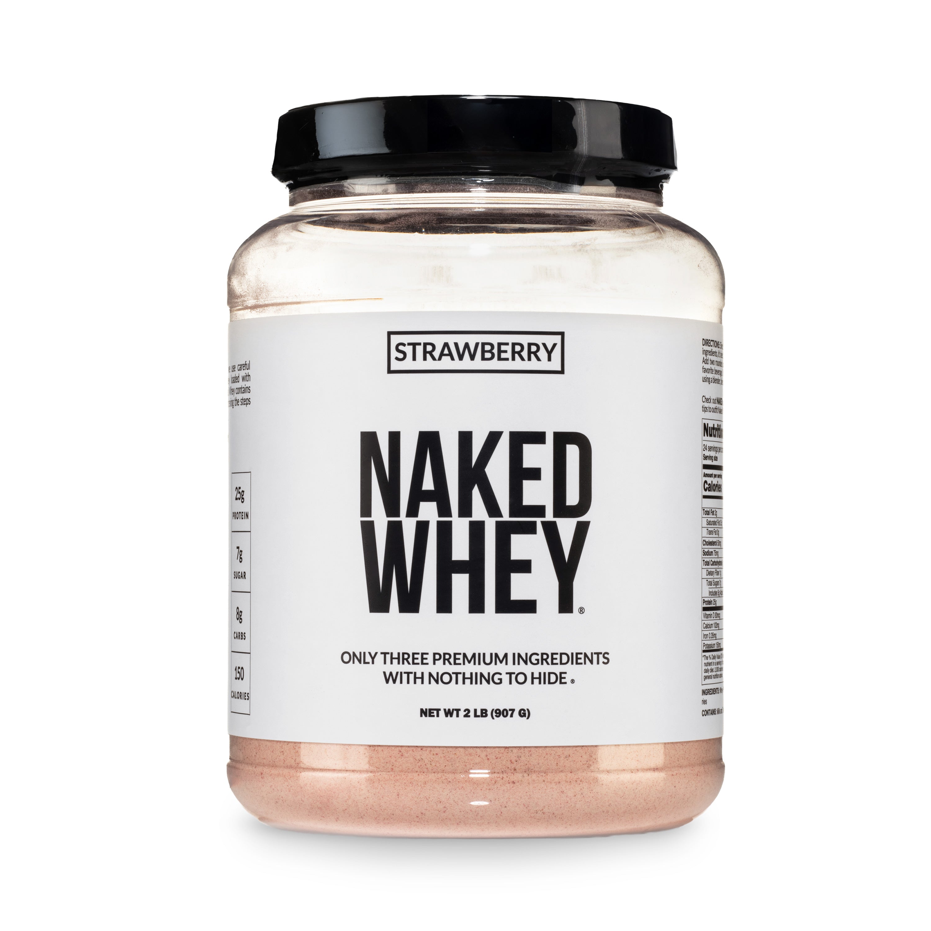 Naked Nutrition Strawberry Whey Protein Powder | Naked Strawberry Whey - 2LB