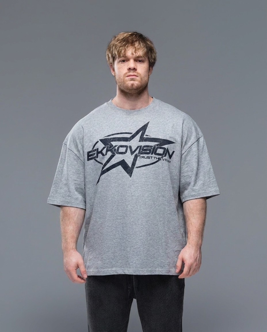 ekkovision Heather Grey Y2K Pump Cover 100% Jersey Cotton