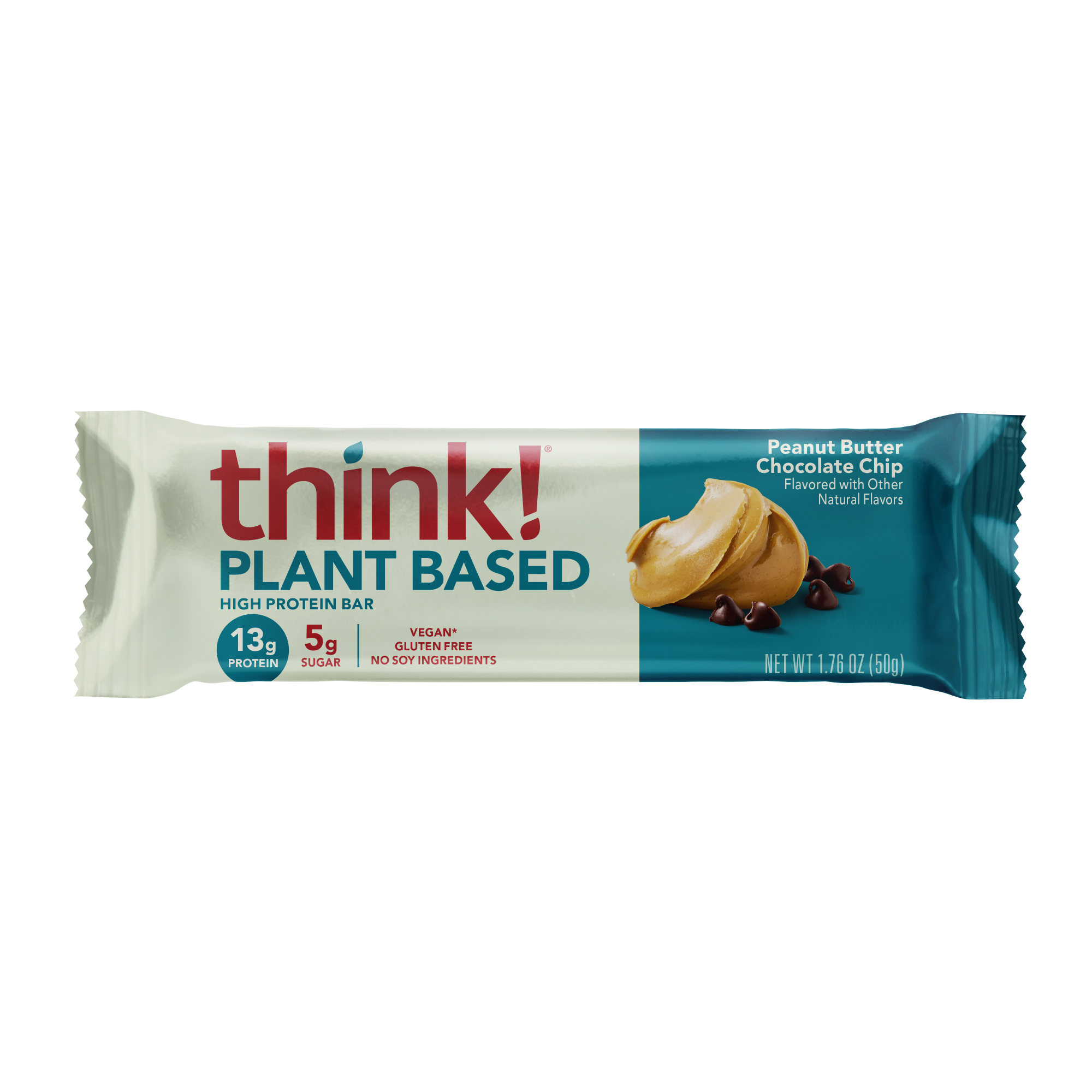 Think Protein Plant-Based High Protein Bar, Peanut Butter Chocolate Chip