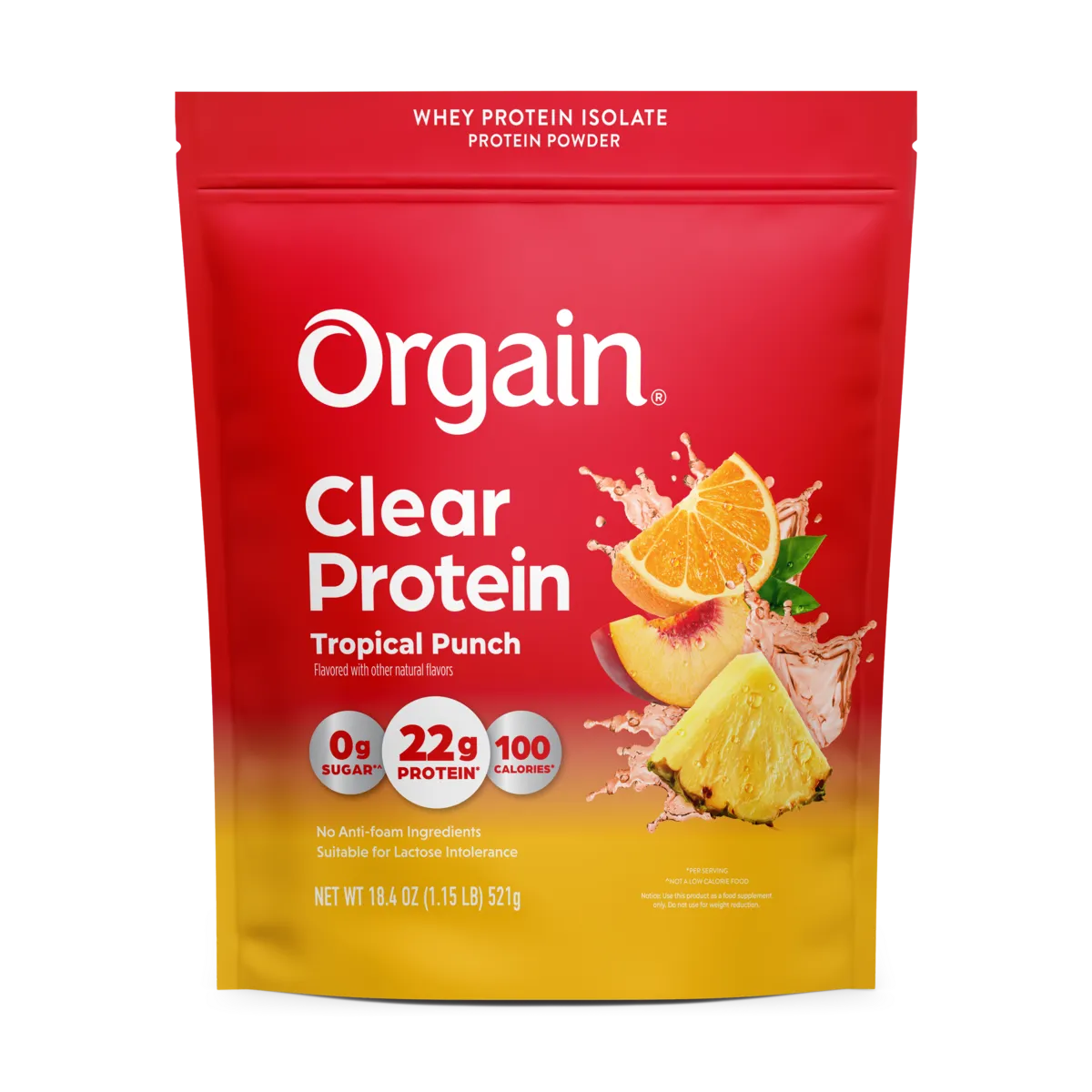 Orgain Clear Protein Powder - Tropical Punch