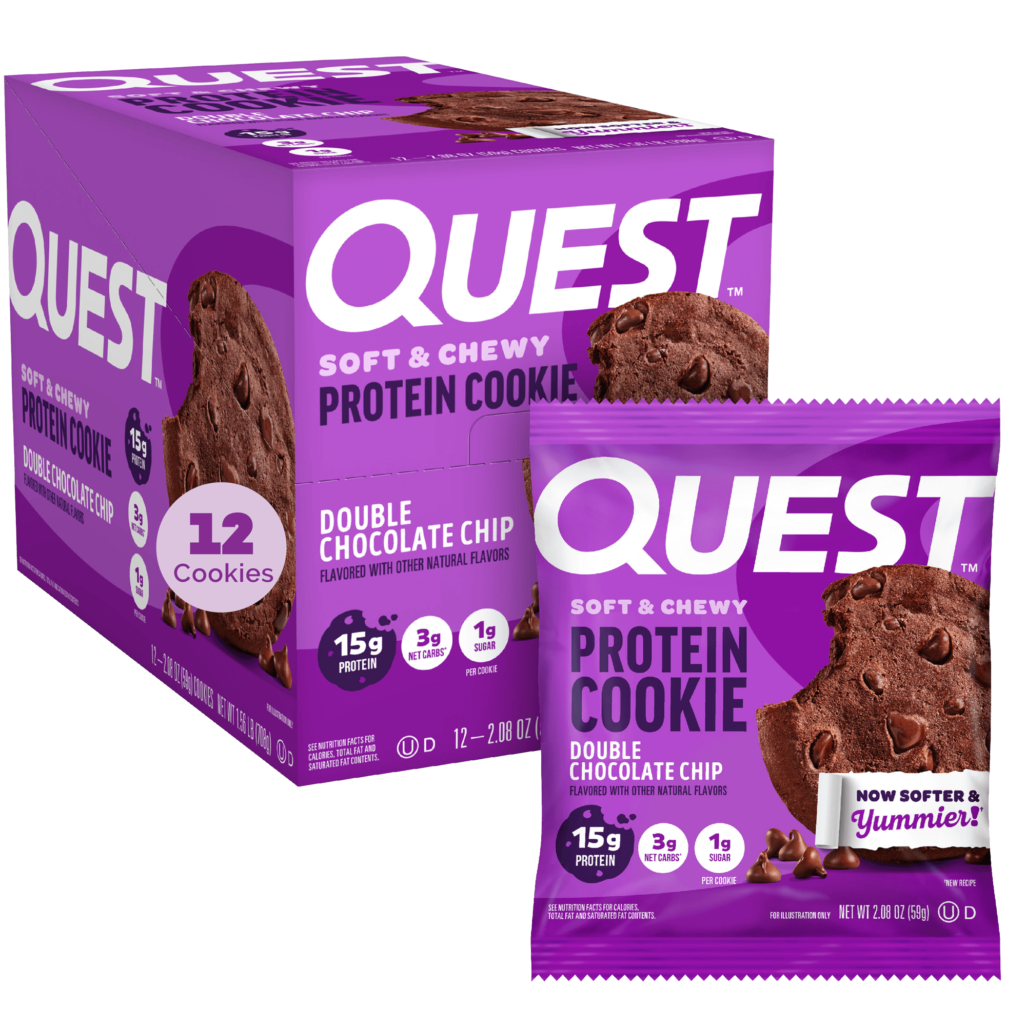 Quest Nutrition Double Chocolate Chip Cookies