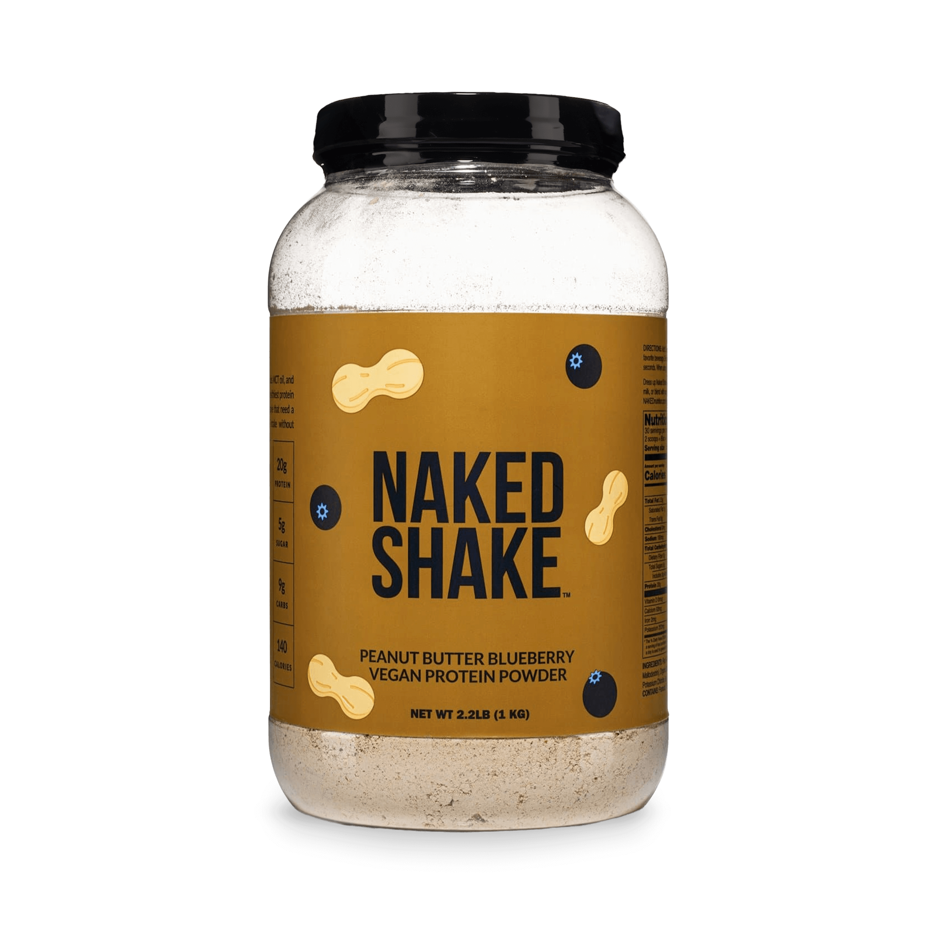 nakednutrition PB Blueberry Vegan Protein | Naked Shake - 30 Servings