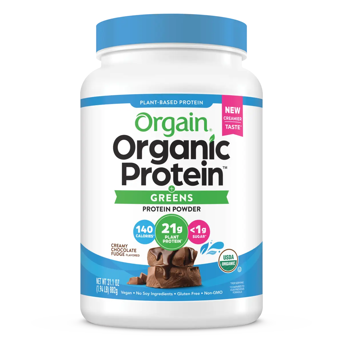 Orgain Organic Protein™ & Greens Plant Based Protein Powder - Creamy Chocolate Fudge