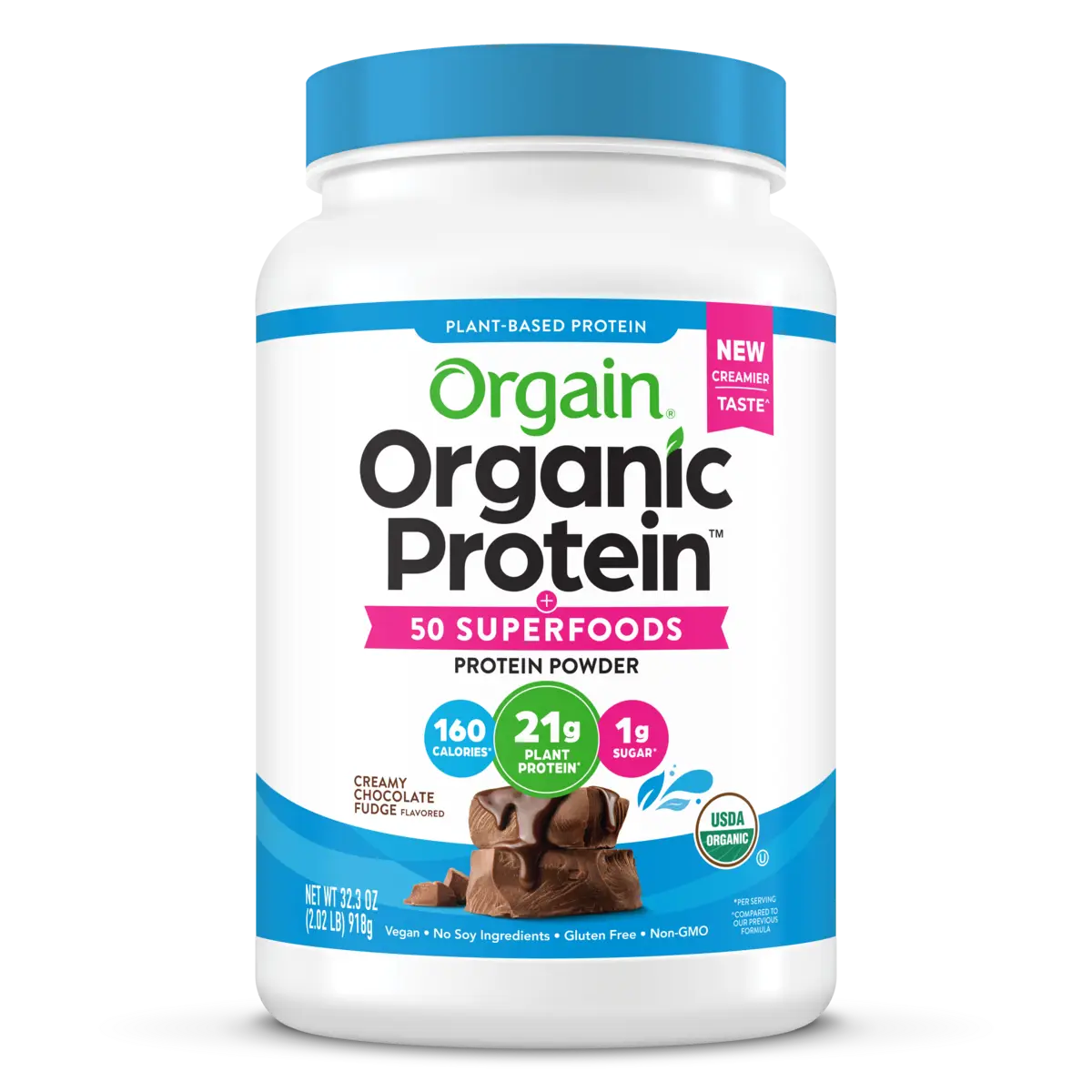 Orgain Organic Protein™ & Superfoods Plant Based Protein Powder - Creamy Chocolate Fudge