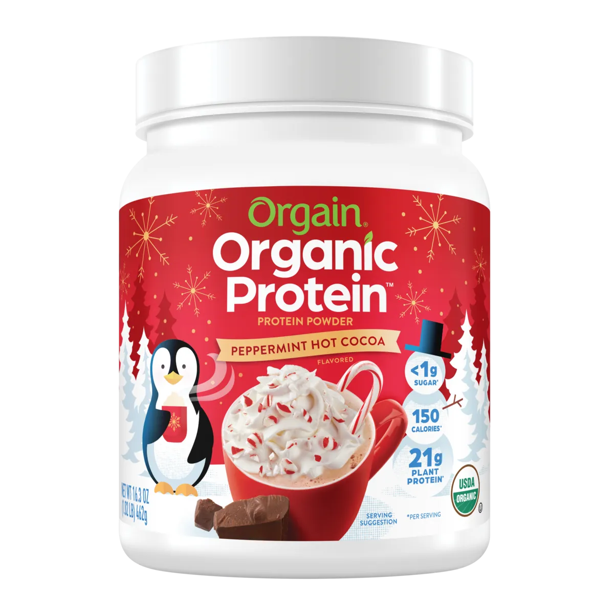 Orgain Organic Protein™ Plant Based Protein Powder - Peppermint Hot Cocoa