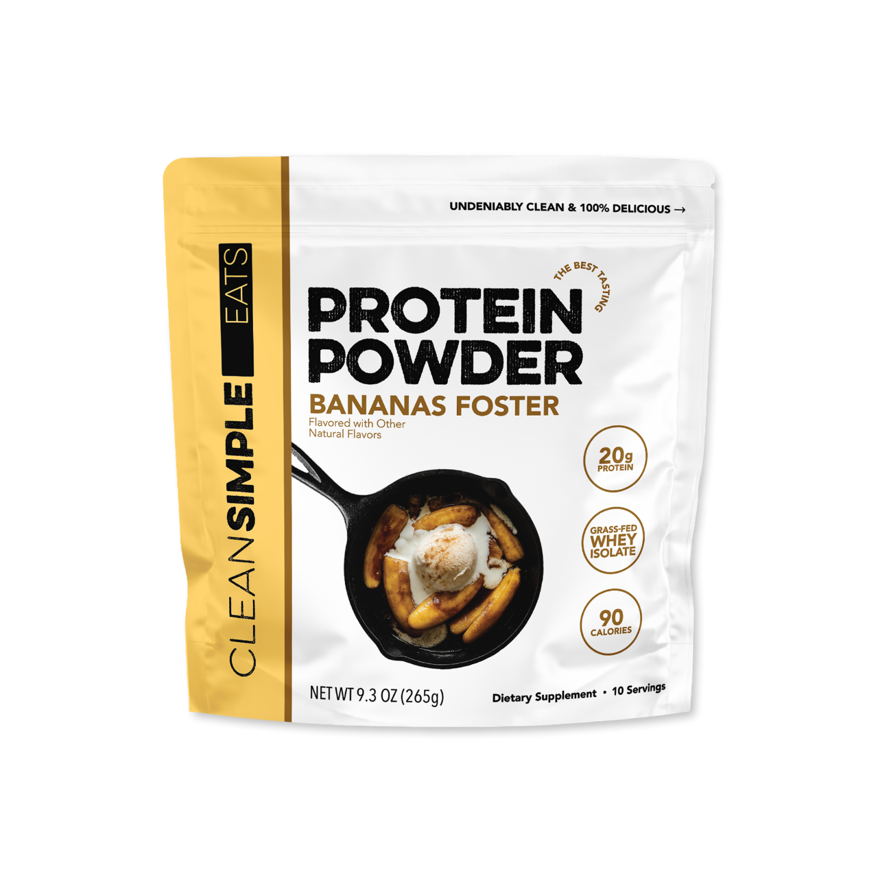 Clean Simple Eats Protein Powder: Bananas Foster (10 Serving Bag)
