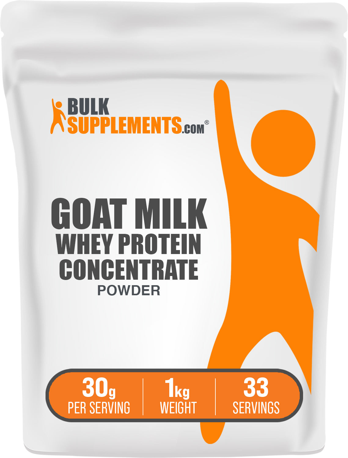 BulkSupplements.com Goat Milk Whey Protein Concentrate Powder