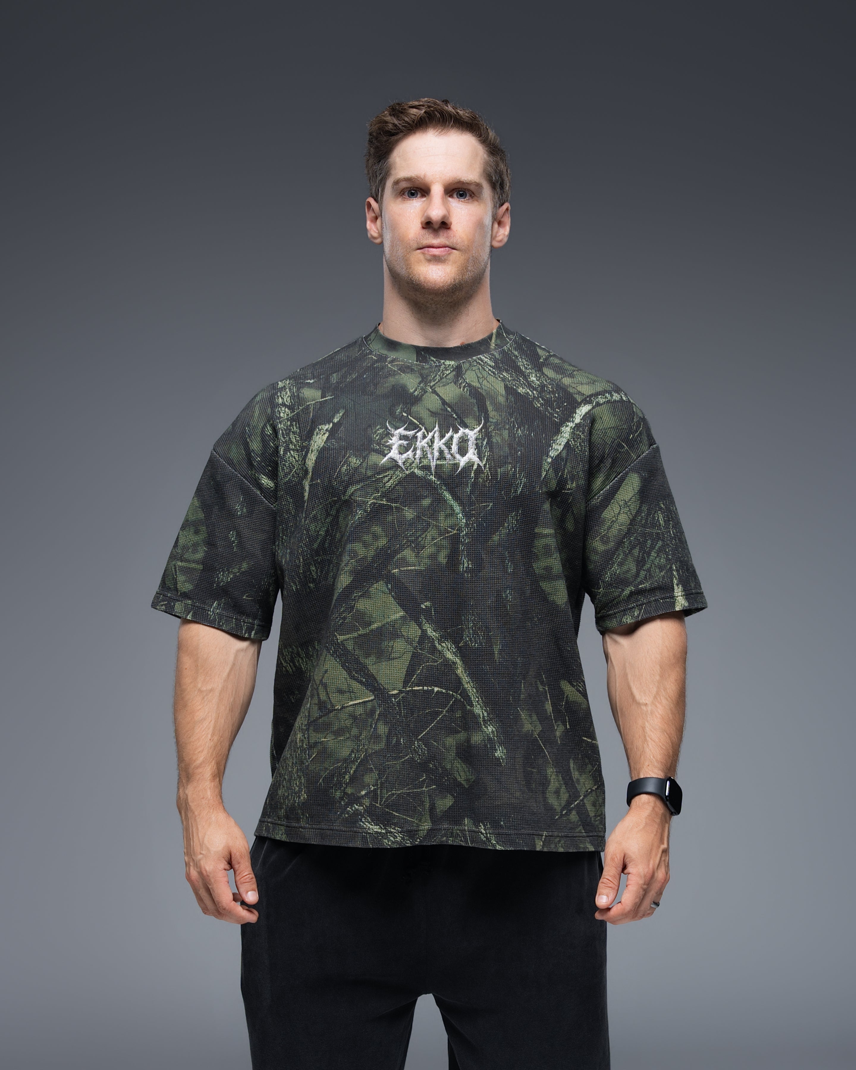 ekkovision Waffle Project: Green Camo Heavy Weight Pump Cover 100% Cotton