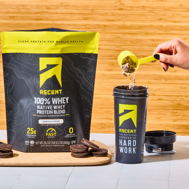 Ascent Protein Cookies Cream Protein Powder