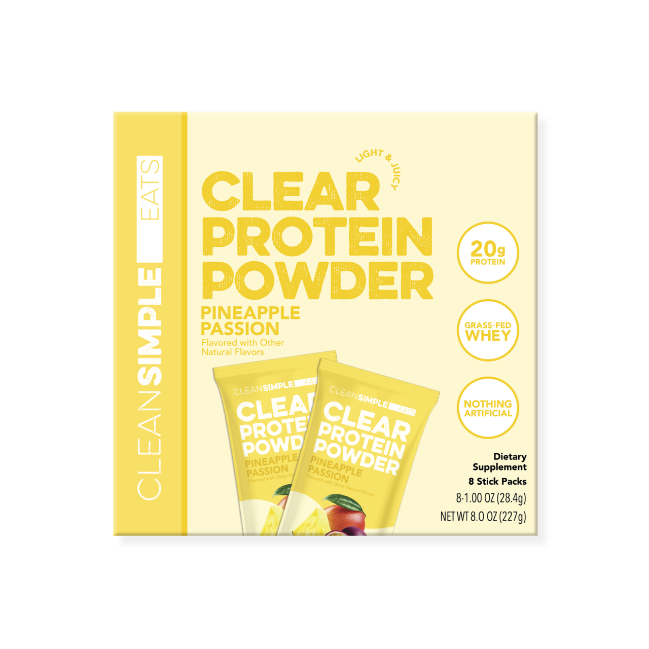 Clean Simple Eats Pineapple Passion Clear Protein Powder Packets