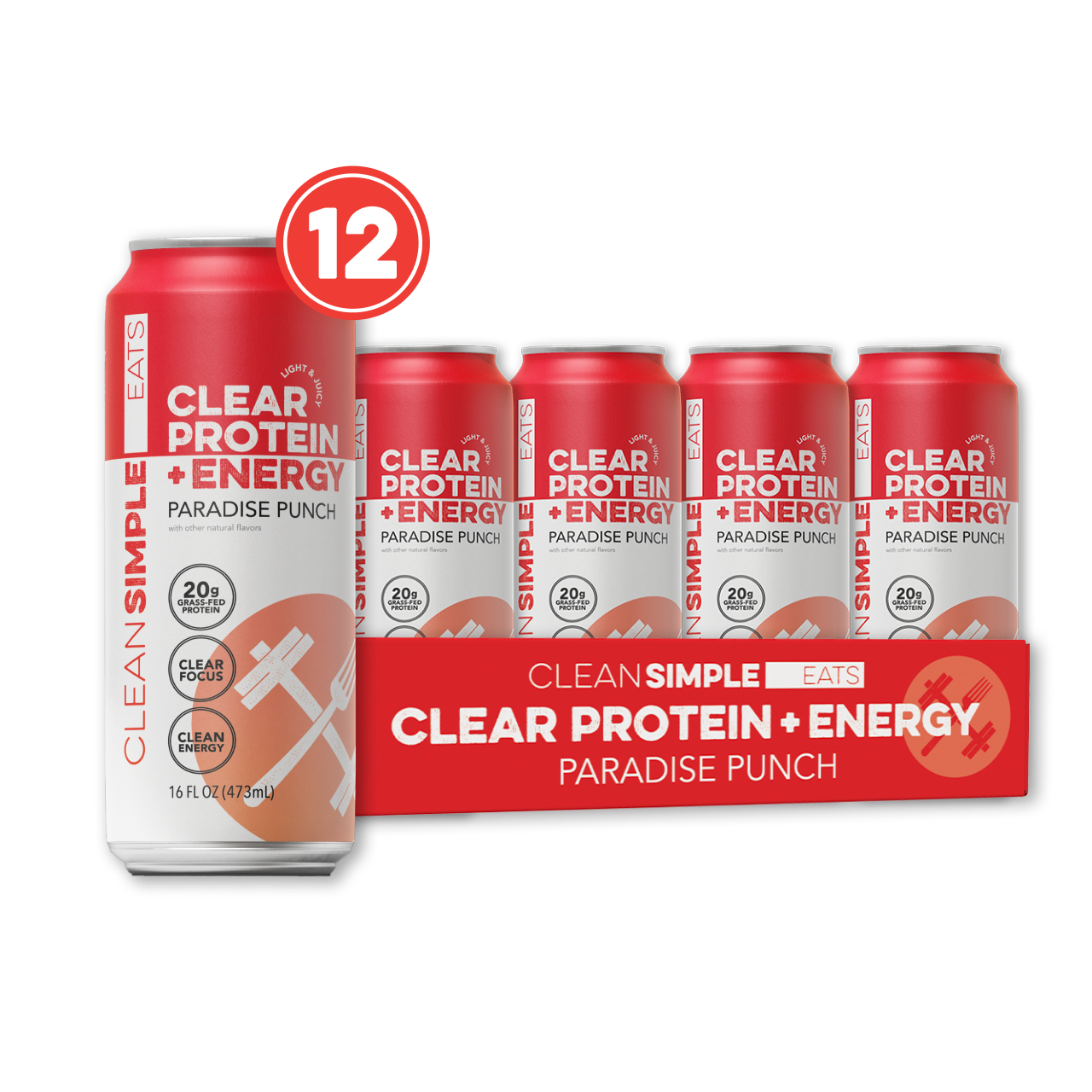 Clean Simple Eats Clear Protein + Energy: Paradise Punch