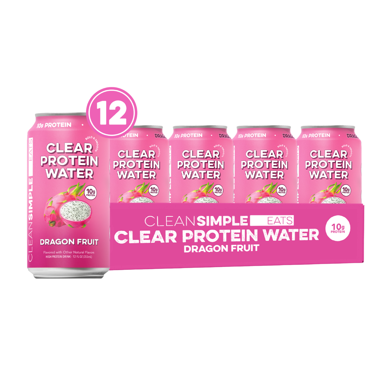 Clean Simple Eats Clear Protein Water: Dragon Fruit
