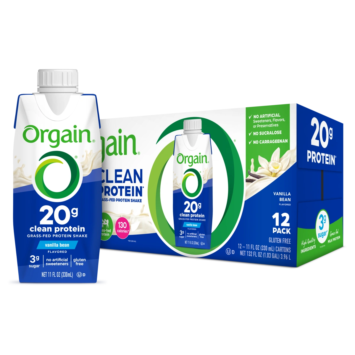 Orgain 20G Clean Protein Shake Vanilla Bean