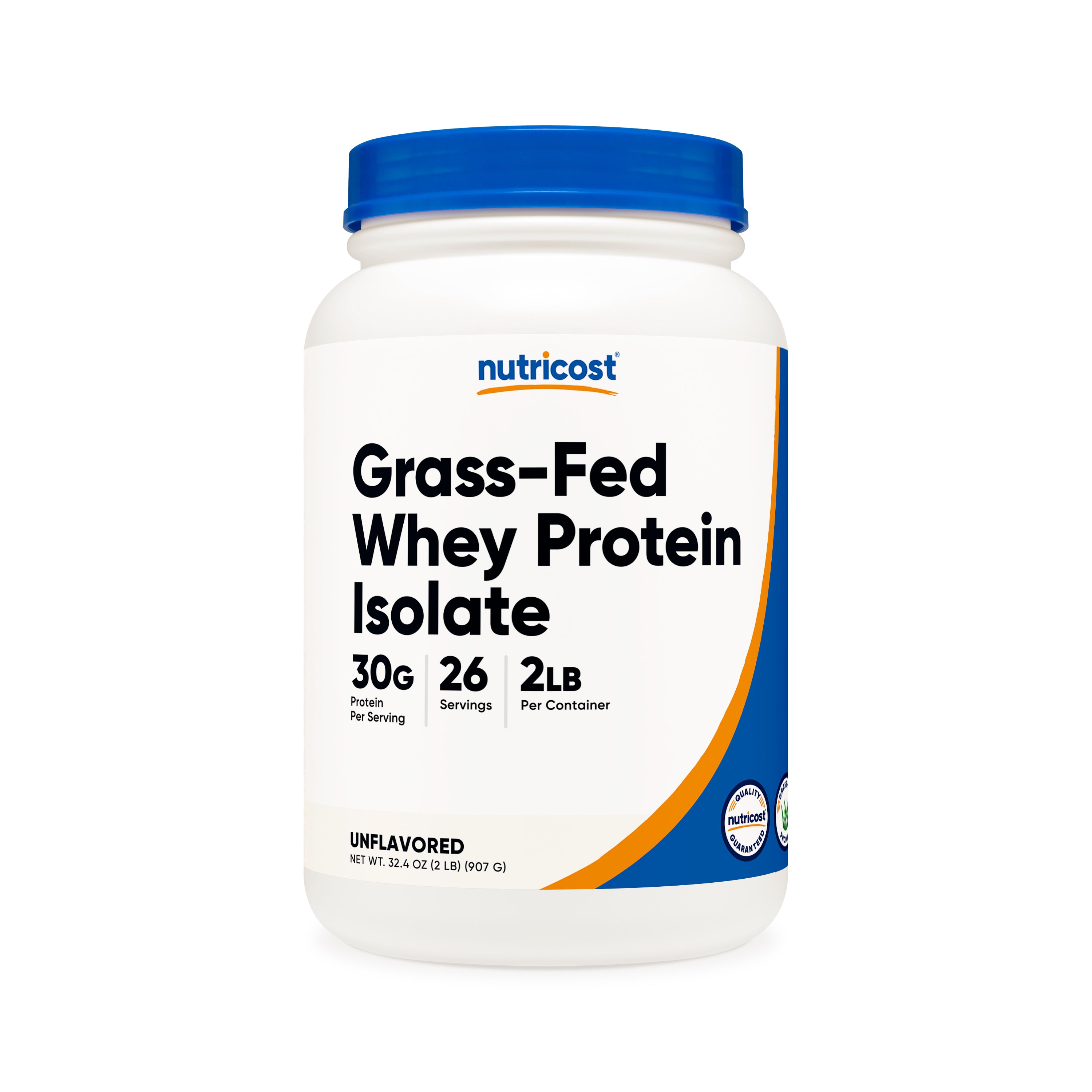 Nutricost Grass Fed Whey Protein Isolate Powder 5 Lbs