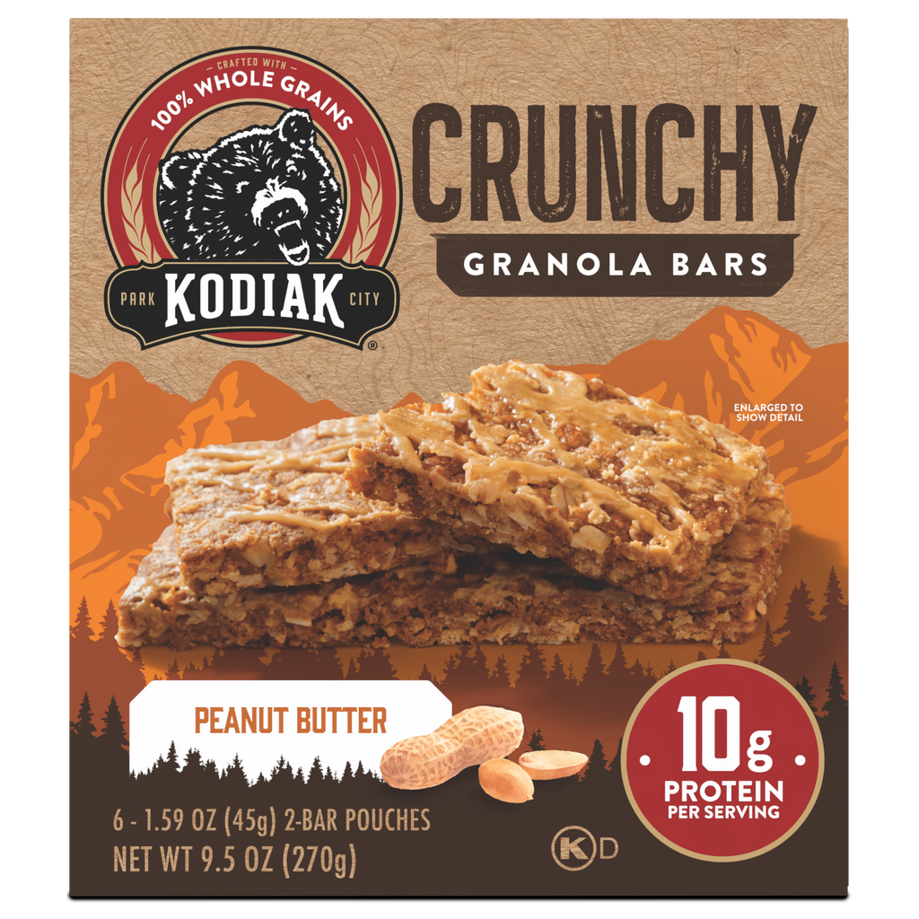 Kodiak Cakes Peanut Butter Crunchy Granola Bars 6 Ct