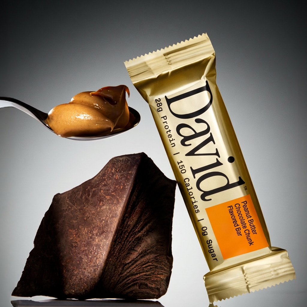 David Protein Peanut Butter Chocolate Chunk Carton